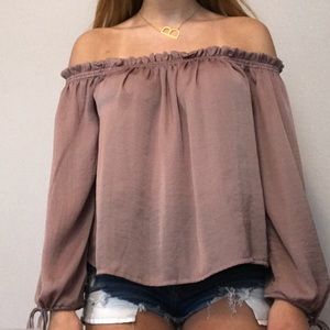 off-the-shoulder long sleeve